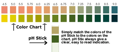 pH Stix Color Chart